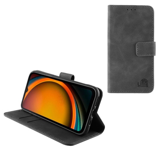 LIME ΘΗΚΗ SAMSUNG XCOVER 7 PRO 5G G766 6.6" ESSENTIAL MAGNET BOOK STAND CLIP GREY