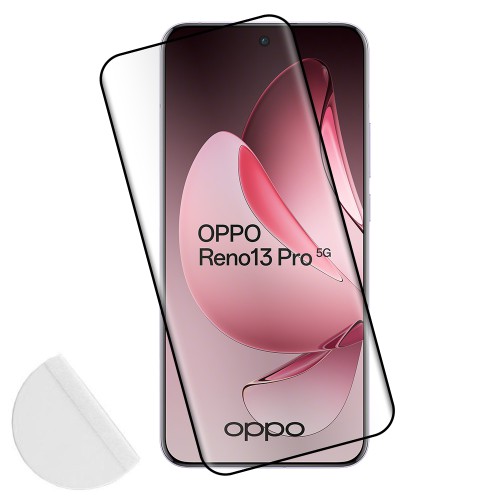 IDOL 1991 GLAMOUR TEMPERED GLASS OPPO RENO13 PRO 5G 6.83in 9H 0.30mm FULL COVER 3D FULL GLUE FINGER UNLOCK BLACK+SQUEEZY CARD