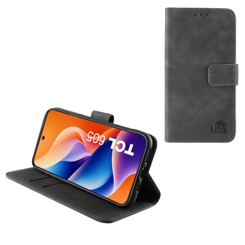 LIME ESSENTIAL ΘΗΚΗ TCL 605/60 SE 6.67in  MAGNET BOOK STAND CLIP GREY