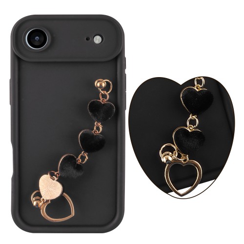 VOLTE-TEL SILICON TPU WITH STRAP ΘΗΚΗ IPHONE 17 AIR 6.5in  FULL CAMERA PROTECTION BLACK WITH BLACK HEARTS