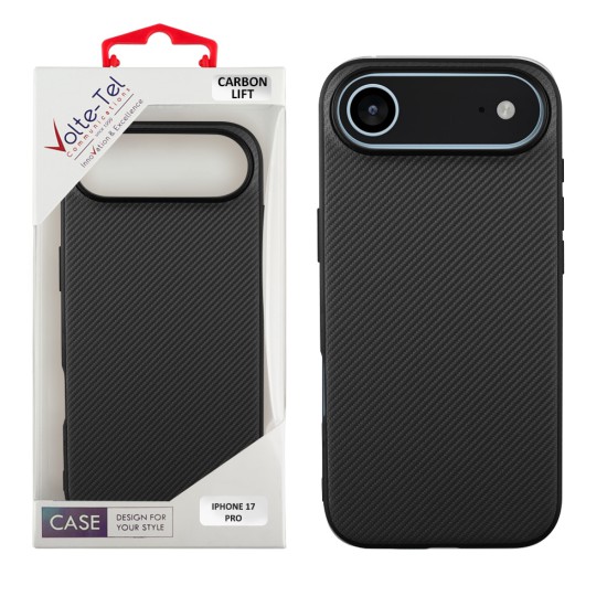 VOLTE-TEL CARBON LIFT ΘΗΚΗ IPHONE 17 AIR 6.5in  CAMERA GUARD PROTECTION BLACK