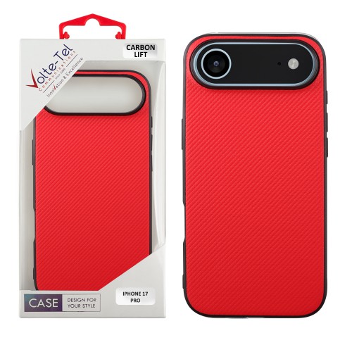 VOLTE-TEL CARBON LIFT ΘΗΚΗ IPHONE 17 AIR 6.5in  CAMERA GUARD PROTECTION RED