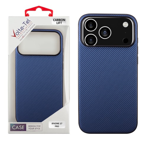 VOLTE-TEL CARBON LIFT ΘΗΚΗ IPHONE 17 PRO 6.3in  CAMERA GUARD PROTECTION BLUE