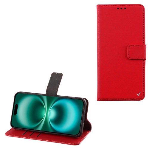 VOLTE-TEL ALLURE ΘΗΚΗ IPHONE 17 6.3in  MAGNET BOOK STAND CLIP RED