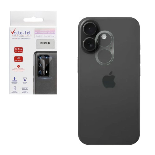 VOLTE-TEL CAMERA GLASS IPHONE 17 6.3in 9H 0.25mm 3D CURVED TRANSPARENT