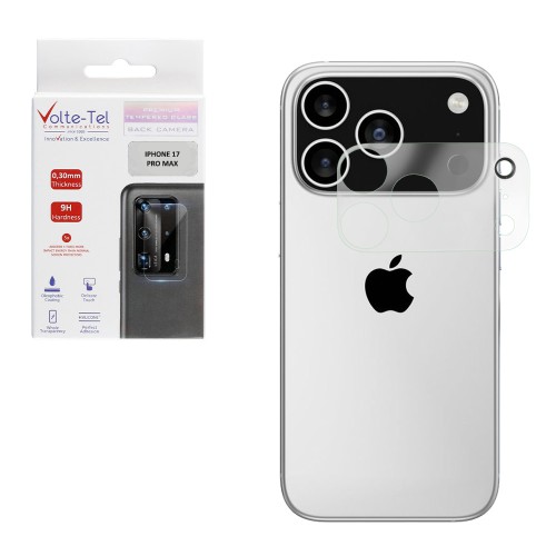 VOLTE-TEL CAMERA GLASS IPHONE 17 PRO MAX 6.9in 9H 0.25mm 3D CURVED TRANSPARENT