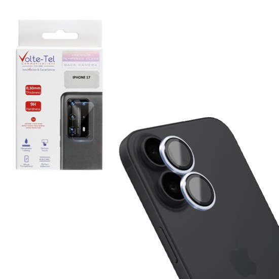 VOLTE-TEL CAMERA GLASS COVER IPHONE 17 6.3in 9H 0.33MM AR PREMIUM EASY APPLICATION BLUE