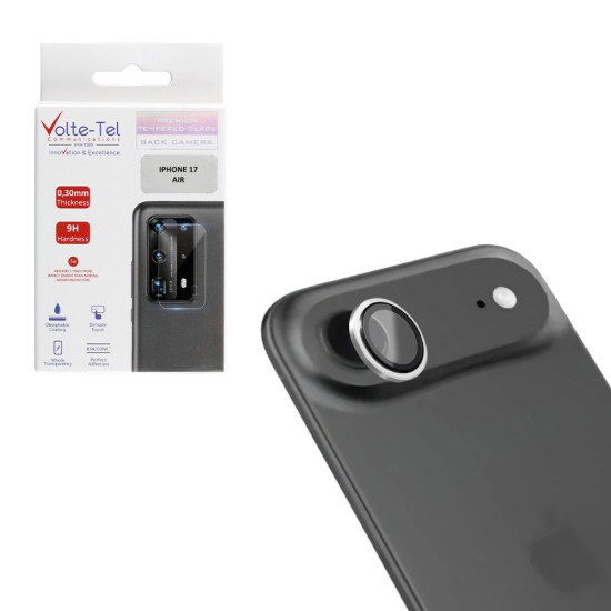VOLTE-TEL CAMERA GLASS COVER IPHONE 17 AIR 6.5in 9H 0.33MM AR PREMIUM EASY APPLICATION TITANIUM GREY