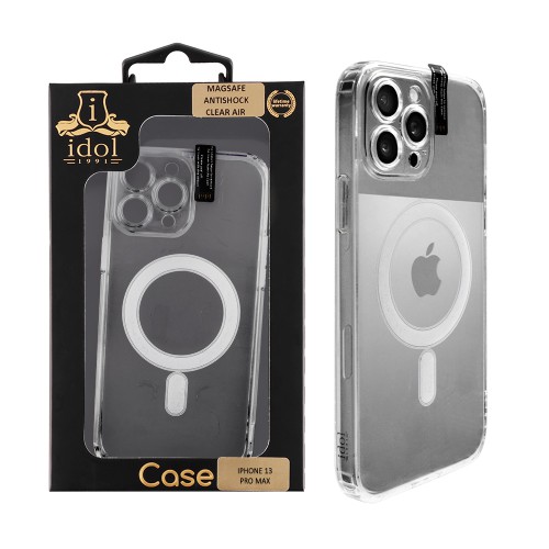 IDOL 1991 MAGSAFE ANTISHOCK CLEAR AIR TPU1 ΘΗΚΗ IPHONE 13 PRO MAX 6.7" BACK COVER  FULL CAMERA PROTECTION ΔΙΑΦΑΝΗ