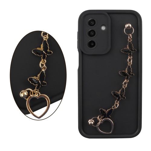 VOLTE-TEL SILICON TPU WITH STRAP ΘΗΚΗ SAMSUNG A17 4G A175/A17 5G A176/M17 5G M176 6.7in  FULL CAMERA PROTECTION BLACK WITH BLACK