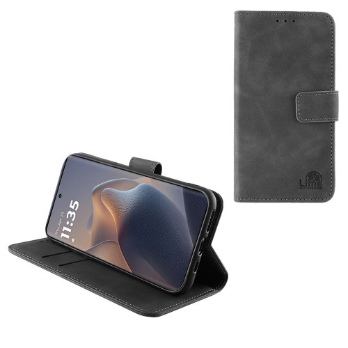 LIME ESSENTIAL ΘΗΚΗ MOTOROLA EDGE 60 5G 6.67in  MAGNET BOOK STAND CLIP GREY