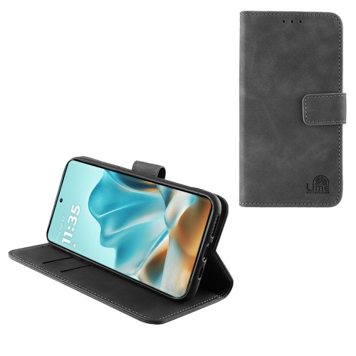 LIME ESSENTIAL ΘΗΚΗ MOTOROLA EDGE 60 FUSION 5G 6.67in MAGNET BOOK STAND CLIP GREY