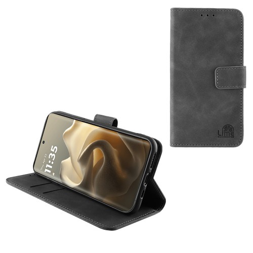 LIME ESSENTIAL ΘΗΚΗ MOTOROLA EDGE 60 PRO 5G 6.7in MAGNET BOOK STAND CLIP GREY