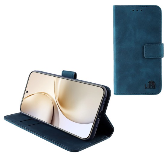 LIME ESSENTIAL ΘΗΚΗ REALME 14/14T 5G 6.67in  MAGNET BOOK STAND CLIP DARK BLUE