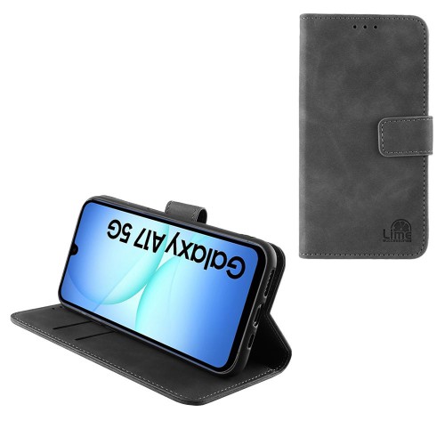 LIME ESSENTIAL ΘΗΚΗ SAMSUNG A17 4G A175/A17 5G A176/M17 5G M176 6.7in MAGNET BOOK STAND CLIP GREY