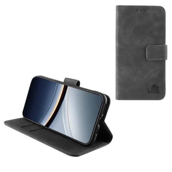 LIME ESSENTIAL ΘΗΚΗ XIAOMI POCO F7 5G 6.83in  MAGNET BOOK STAND CLIP GREY
