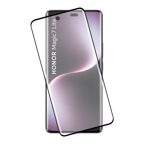 IDOL 1991 GLAMOUR TEMPERED GLASS HUAWEI MAGIC 7 LITE 6.78in 9H 0.30mm FULL COVER 3D EDGE GLUE FINGER UNLOCK BLACK