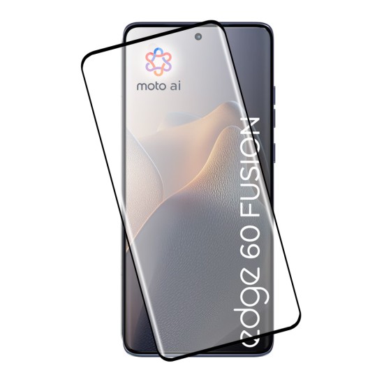 IDOL 1991 GLAMOUR TEMPERED GLASS MOTOROLA EDGE 60 FUSION 5G 6.67in 9H 0.30mm FULL COVER 3D EDGE GLUE FINGER UNLOCK BLACK