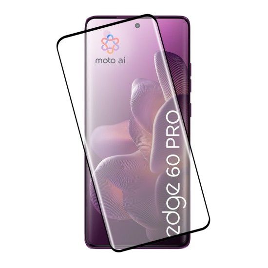 IDOL 1991 GLAMOUR TEMPERED GLASS MOTOROLA EDGE 60 PRO 5G 6.7in 9H 0.30mm FULL COVER 3D EDGE GLUE FINGER UNLOCK BLACK