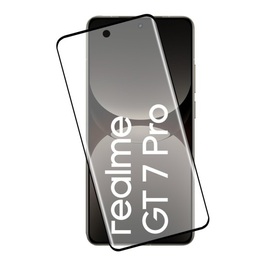 IDOL 1991 GLAMOUR TEMPERED GLASS REALME GT 7 PLUS/GT 7 PRO 6.78in 9H 0.30mm FULL COVER 3D EDGE GLUE FINGER UNLOCK BLACK