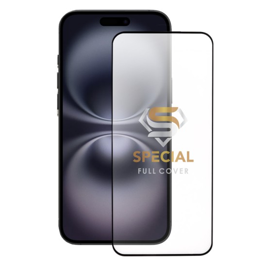 IDOL 1991 SPECIAL TEMPERED GLASS IPHONE 16 PLUS 6.7in 9H 0.25mm FULL COVER FULL GLUE SEMI CURVED BLACK