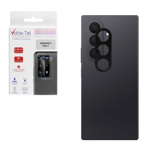 VOLTE-TEL CAMERA GLASS SAMSUNG Z FOLD 7 5G F966 8.0in 9H 0.25mm 3D CURVED BLACK
