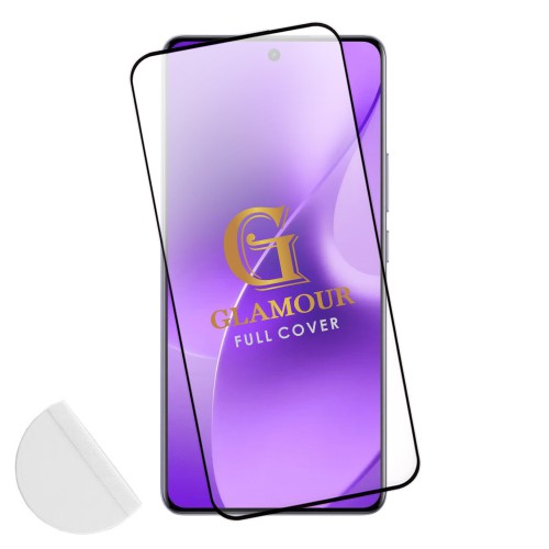 IDOL 1991 GLAMOUR TEMPERED GLASS REALME 15 PRO 5G 6.8in 9H 0.30mm FULL COVER 3D EDGE GLUE FINGER UNLOCK BLACK