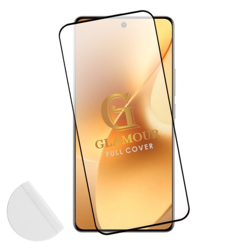 IDOL 1991 GLAMOUR TEMPERED GLASS REALME 15 5G 6.8in 9H 0.30mm FULL COVER 3D FULL GLUE FINGER UNLOCK BLACK+SQUEEZY CARD