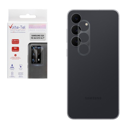 VOLTE-TEL CAMERA TEMPERED GLASS SAMSUNG S25 FE 5G S731 6.7in 9H 0.30mm
