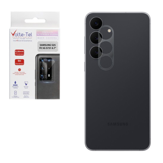 VOLTE-TEL CAMERA TEMPERED GLASS SAMSUNG S25 FE 5G S731 6.7in 9H 0.30mm