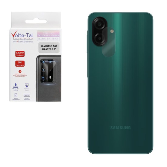 VOLTE-TEL CAMERA TEMPERED GLASS SAMSUNG A07 4G A075 6.7in 9H 0.30mm