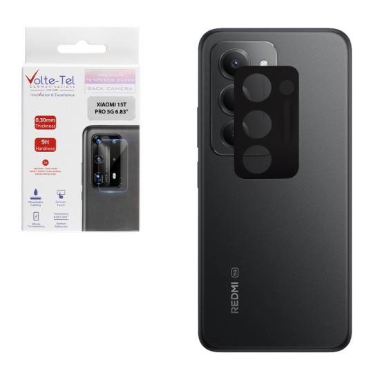 VOLTE-TEL CAMERA GLASS XIAOMI REDMI 15 5G 6.9in 9H 0.25mm 3D CURVED BLACK