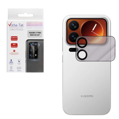 VOLTE-TEL CAMERA GLASS XIAOMI 17 PRO MAX 5G 6.9in 9H 0.25mm 3D CURVED BLACK