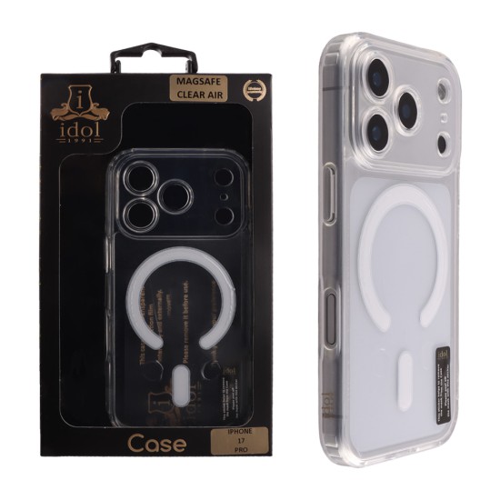 IDOL 1991 MAGSAFE ANTISHOCK CLEAR AIR TPU1 ΘΗΚΗ IPHONE 17 PRO 6.3" BACK COVER  FULL CAMERA PROTECTION ΔΙΑΦΑΝΗ