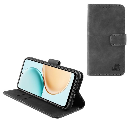 LIME ESSENTIAL ΘΗΚΗ HONOR X7D 6.77in  MAGNET BOOK STAND CLIP GREY