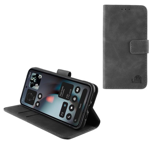 LIME ESSENTIAL ΘΗΚΗ NOTHING PHONE 3 5G 6.67in  MAGNET BOOK STAND CLIP GREY