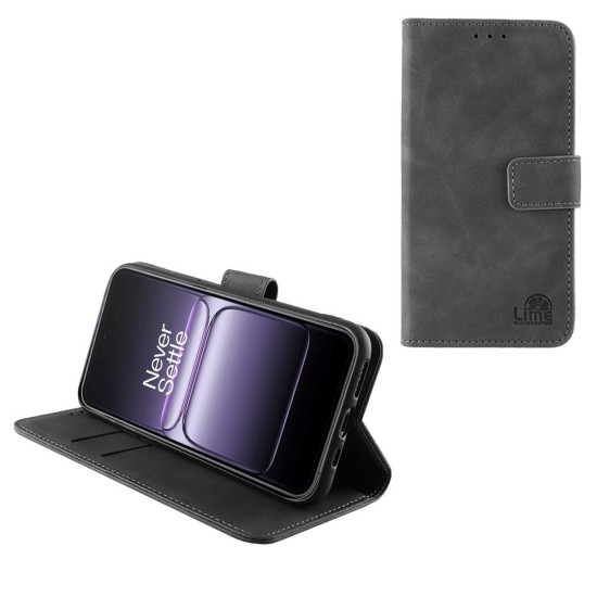 LIME ESSENTIAL ΘΗΚΗ ONEPLUS NORD 5 5G 6.83in  MAGNET BOOK STAND CLIP GREY