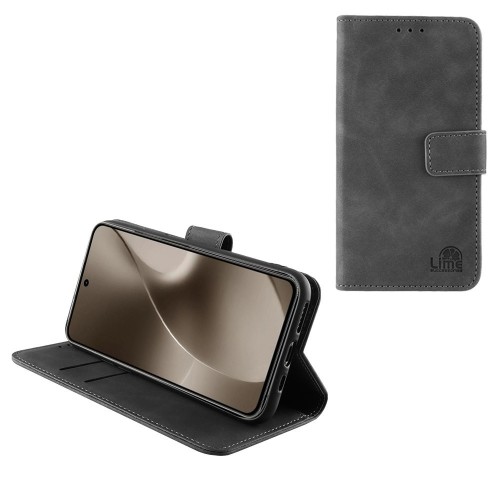 LIME ESSENTIAL ΘΗΚΗ REALME 15 5G 6.8in  MAGNET BOOK STAND CLIP GREY