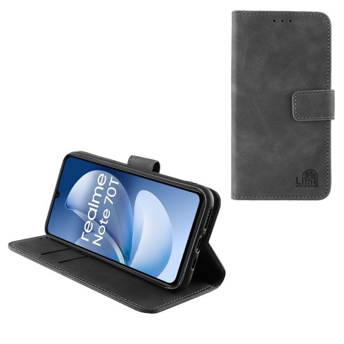 LIME ESSENTIAL ΘΗΚΗ REALME NOTE 70T 6.74in MAGNET BOOK STAND CLIP GREY