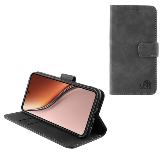 LIME ESSENTIAL ΘΗΚΗ REALME P3 5G 6.67in  MAGNET BOOK STAND CLIP GREY