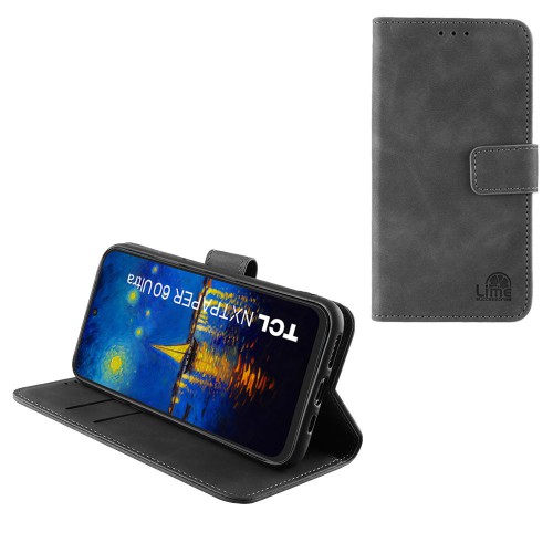 LIME ESSENTIAL ΘΗΚΗ TCL NXTPAPER 60 ULTRA 5G 7.2in  MAGNET BOOK STAND CLIP GREY