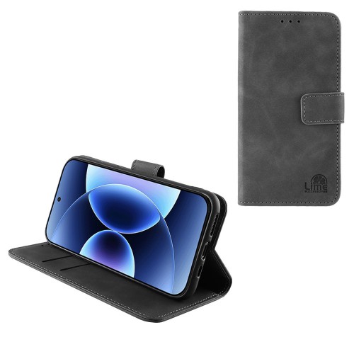 LIME ESSENTIAL ΘΗΚΗ XIAOMI 17 PRO MAX 5G 6.9in  MAGNET BOOK STAND CLIP GREY