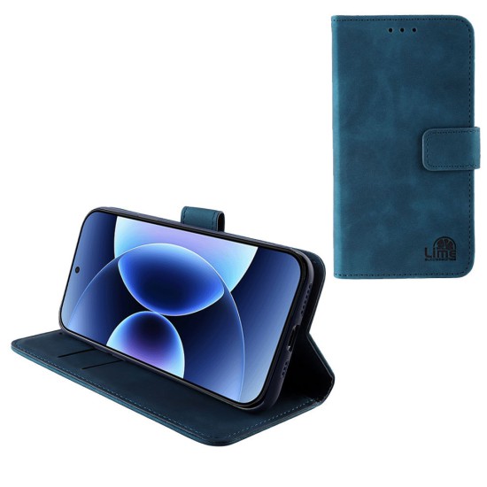 LIME ESSENTIAL ΘΗΚΗ XIAOMI 17 PRO 5G 6.3in  MAGNET BOOK STAND CLIP DARK BLUE