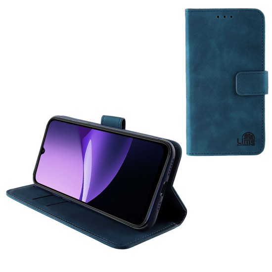 LIME ESSENTIAL ΘΗΚΗ XIAOMI REDMI 15C 5G 6.9in  MAGNET BOOK STAND CLIP DARK BLUE