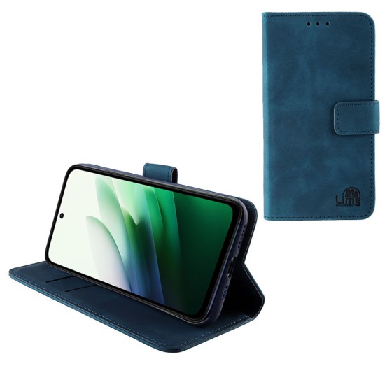 LIME ESSENTIAL ΘΗΚΗ XIAOMI REDMI 15 5G 6.9in  MAGNET BOOK STAND CLIP DARK BLUE