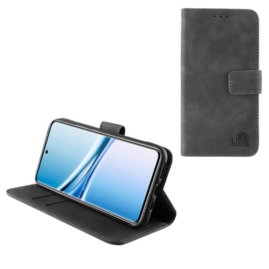 LIME ESSENTIAL ΘΗΚΗ XIAOMI REDMI NOTE 15 4G 6.77in MAGNET BOOK STAND CLIP GREY