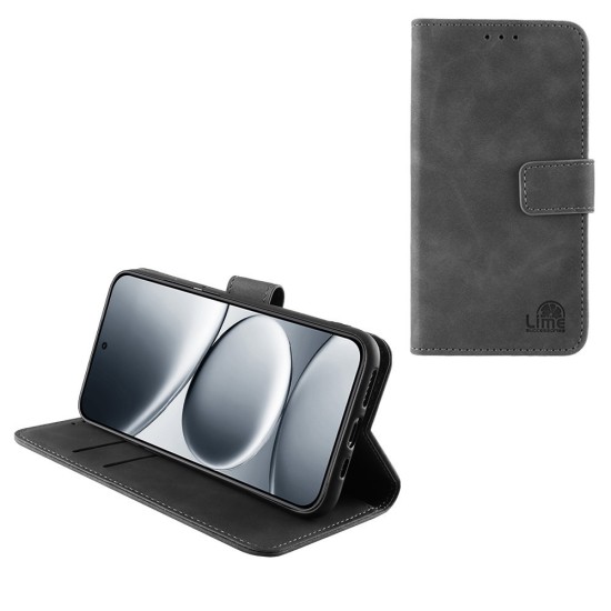 LIME ESSENTIAL ΘΗΚΗ XIAOMI REDMI NOTE 15 PRO PLUS 5G/POCO M8 PRO 5G 6.83in MAGNET BOOK STAND CLIP GREY