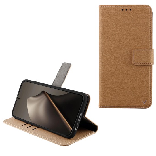 VOLTE-TEL ALLURE ΘΗΚΗ XIAOMI 15T 5G 6.83in  MAGNET BOOK STAND CLIP GOLD