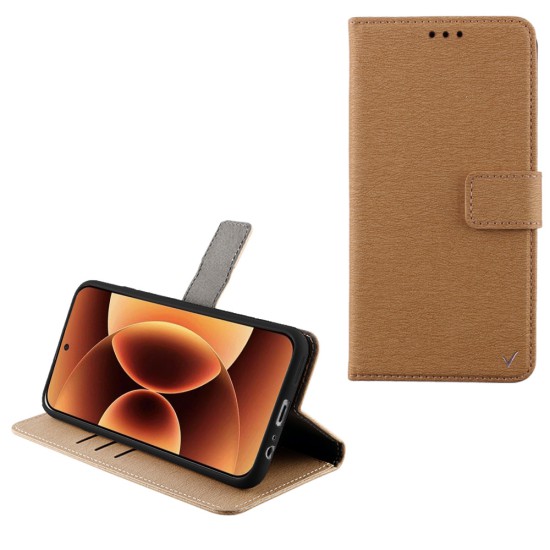 VOLTE-TEL ALLURE ΘΗΚΗ XIAOMI 17 PRO 5G 6.3in  MAGNET BOOK STAND CLIP GOLD