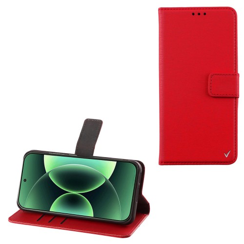 VOLTE-TEL ALLURE ΘΗΚΗ XIAOMI 17 PRO 5G 6.3in  MAGNET BOOK STAND CLIP RED